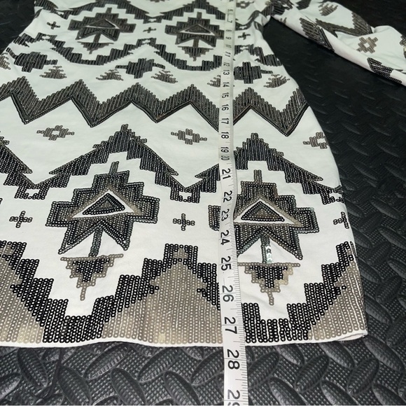 Express Sequin Off the Shoulder Dress Cocktail Party Embellished Size Medium - Picture 7 of 10